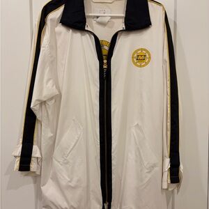 Vintage Mondi Sports White, black and yellow wind breaker